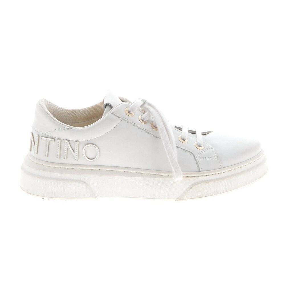 Valentino Sneaker Men 7.5 Women 9.5 White Leather Made In Italy Low Top Designer